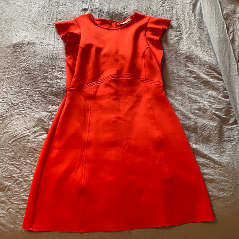 Scuba style red mini dress